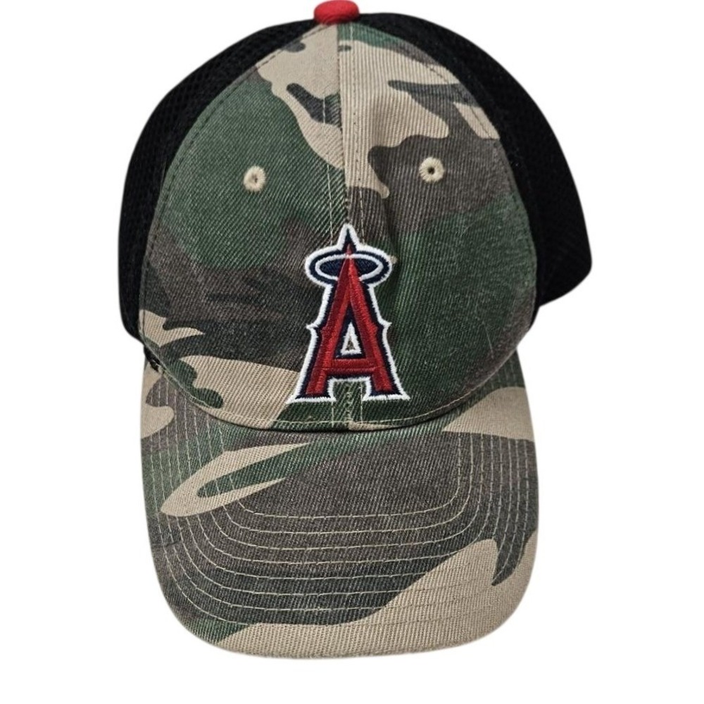 Los Angeles Angels Camo Trucker Hat MLB Camouflage Mesh Back Cap Unisex Baseball